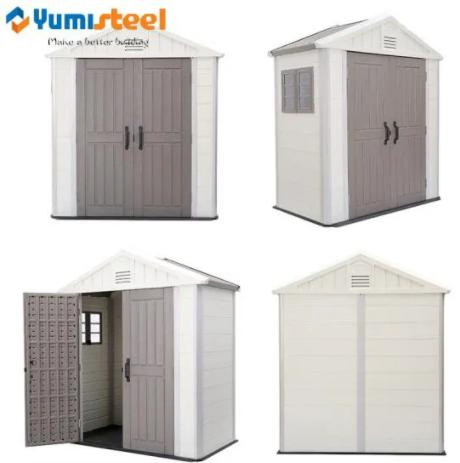 Customized Horizontal Plastic Garden Storage Tool Shed for Outdoor