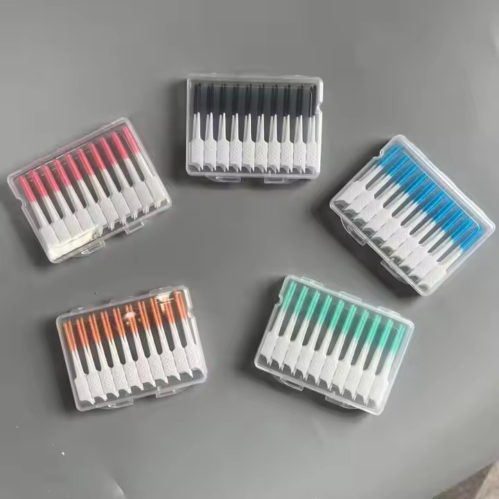 Customized Logo Disposable Dental Cleaning Interdental Brush Toothpick for Sale