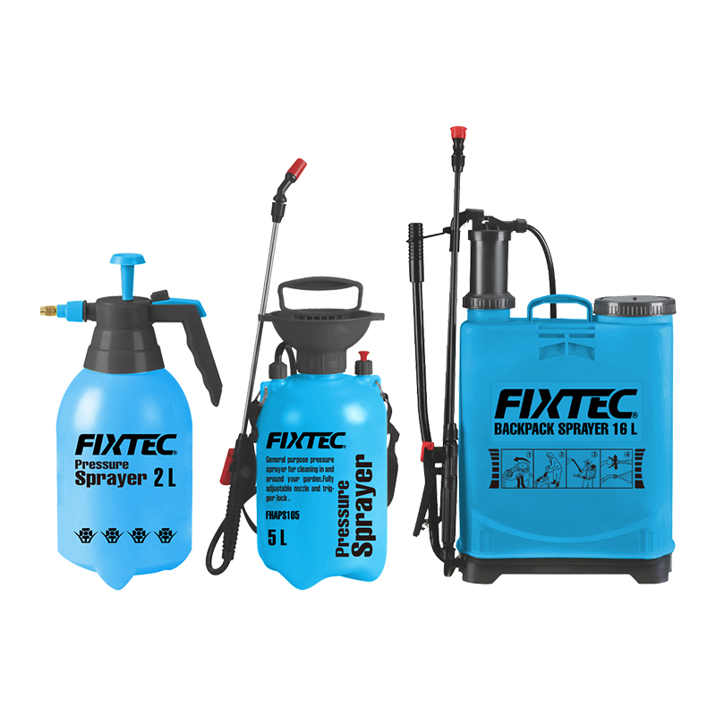 Fixtec Agriculture Hand Pump Sprayer 2L PE 1.4bar Garden Copper Nozzle Sprayer with PE Bag