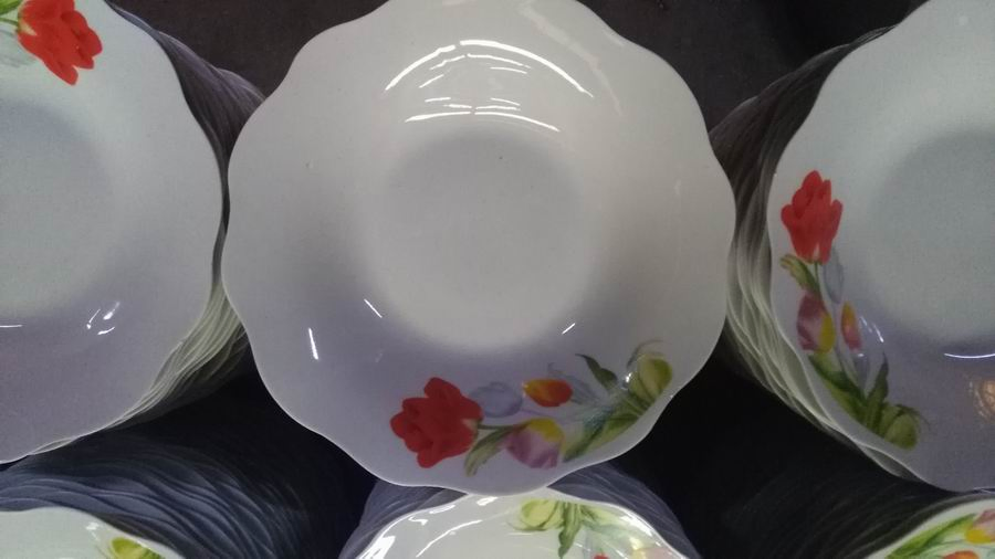 9"Soup Plate Cheap Decal Cut Edge Porcelainware Ceramics Tableware