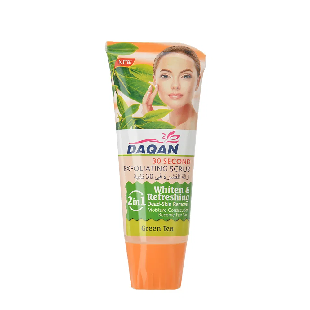 Daqan Professional High Quality Green Tea Face Exfoliator Fair Skin Natural Exfoliating Scrub