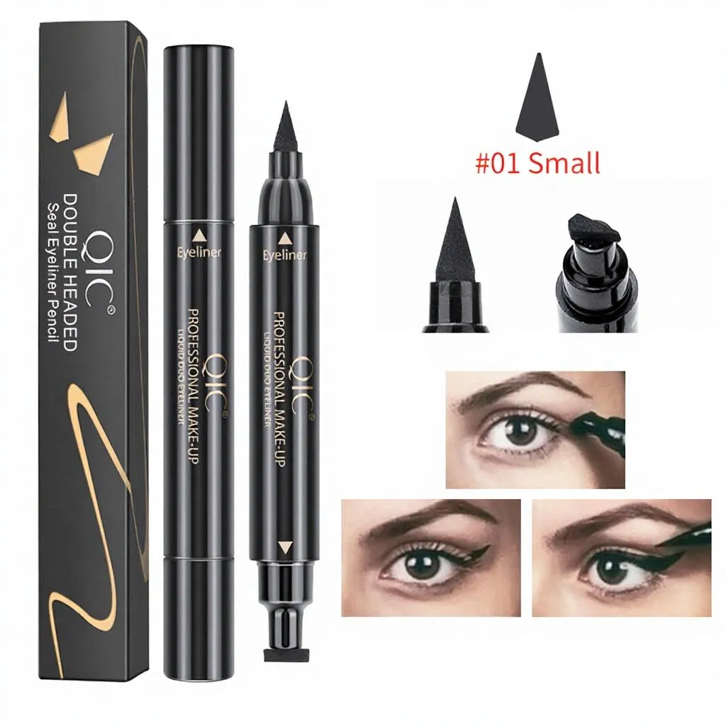 Made in China, Thick Black Eyeliner Pen, Dual-Head, Not Easy to Fade, Sweat-Resistant, Non-Smudging Eyeliner Liquid Pen, Cross-Border Factory Direct Sales