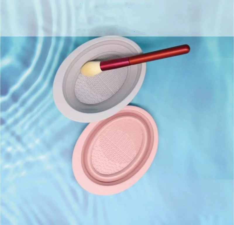 Foldable Silicone Cosmetic Brush Washing Bowl Silione Travel Makeup Bowl