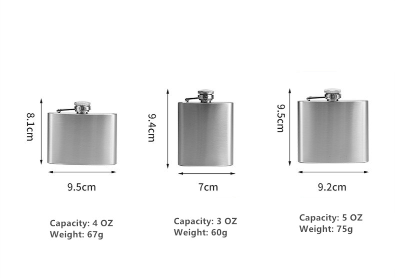 Hot Sales Stainless Steel Portable Flagon Hip Flask Wine Pot