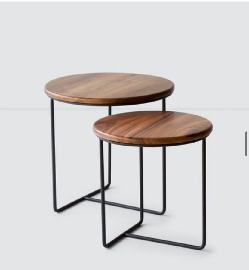 Комплект мебели для гостиной дерево металл столики