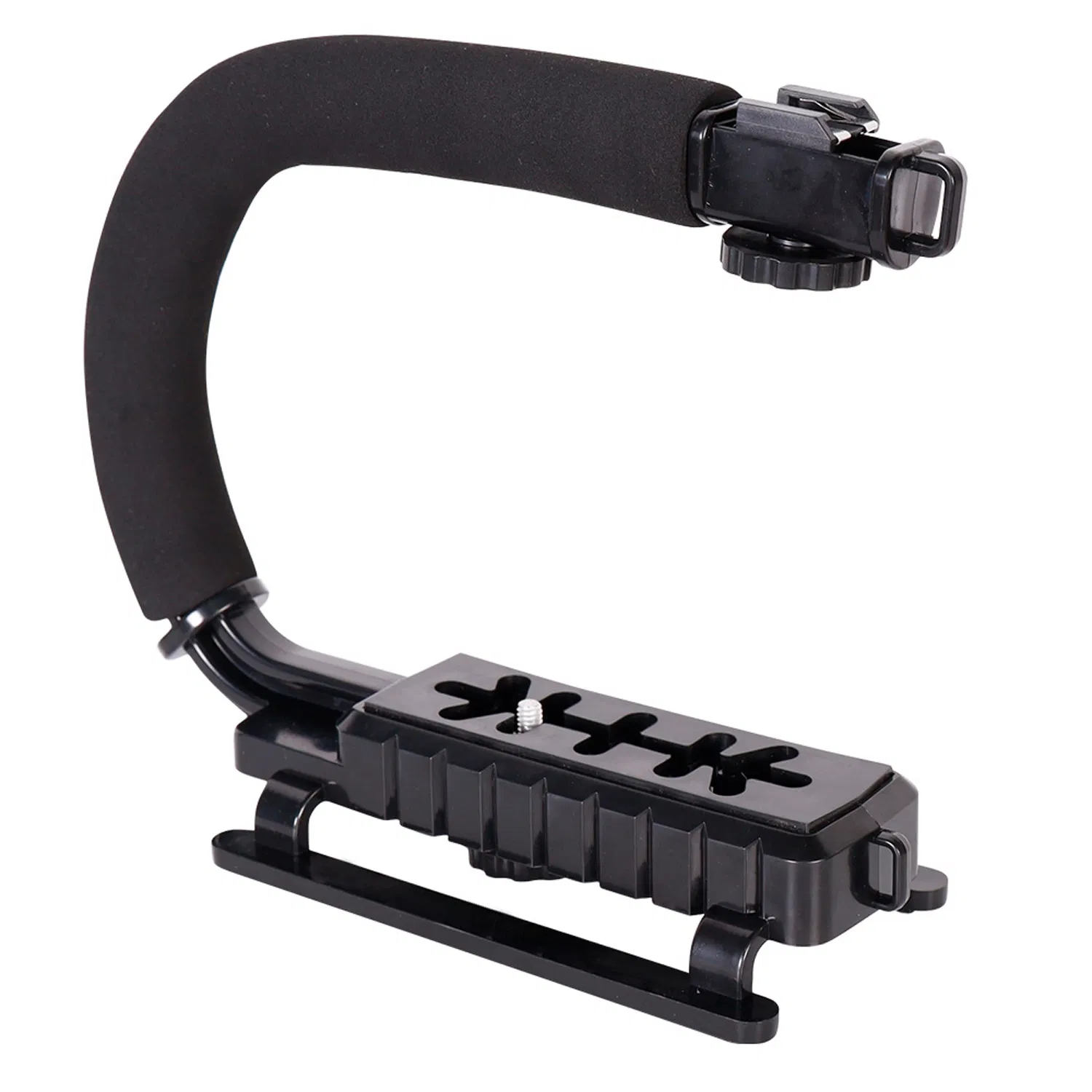 Video Action Stabilizing Handle Grip Handheld Stabilizer with Hot-Shoe Mount for DSLR Camera Camcorder