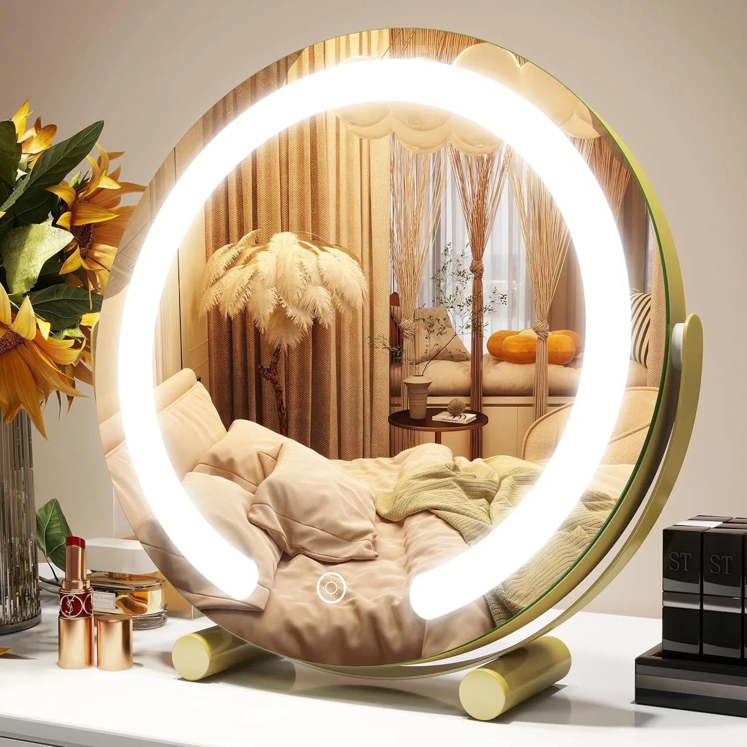 Home Decoration Bathroom Furniture LED Light Glass Cosmetic Mirror