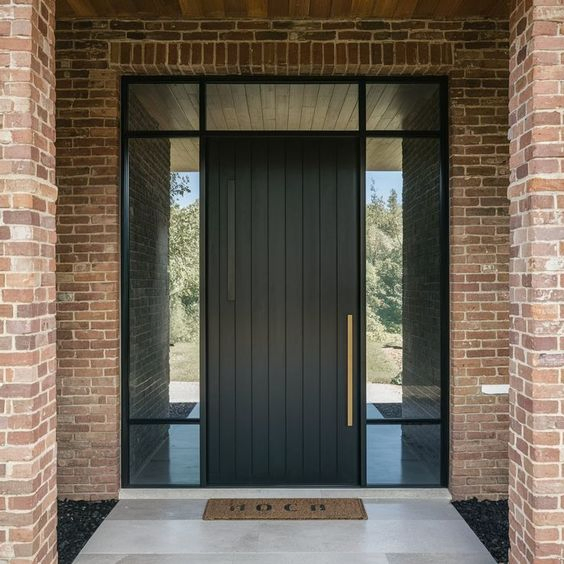 Chinese Customized Exterior Swing Entrance Entry Front Doors Metal Stainless Steel Aluminum Modern Wrought Iron Main Gate Pivot Security-Door