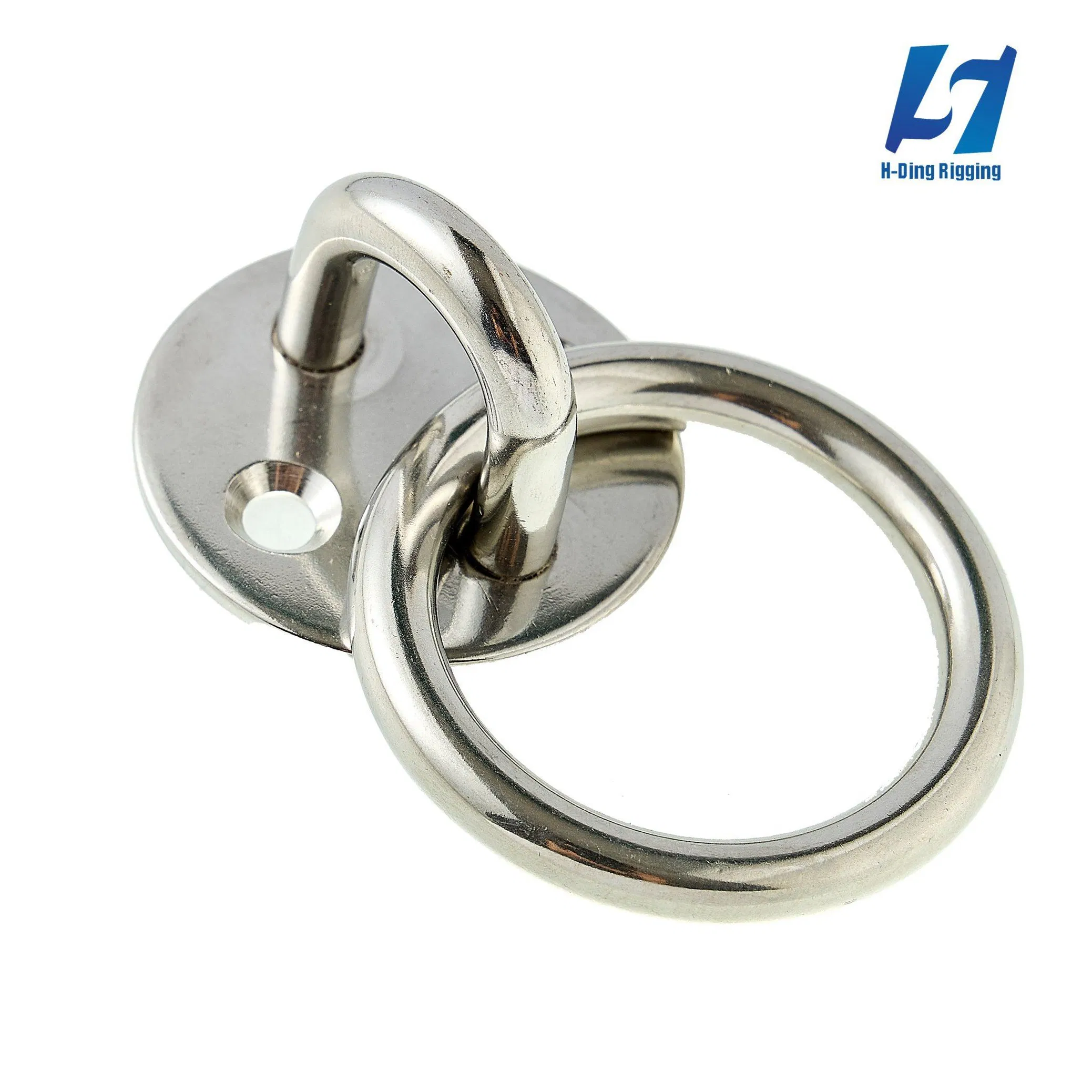 Marine Grade Stainless Steel Eye Plate 304 Wall Mounted Design with Corrosion Proof Feature for Port and Shipyard Rigging