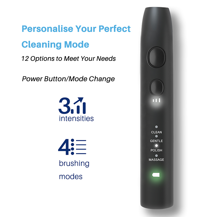 Customizable LED Whitening Electric Toothbrush with 4 Modes