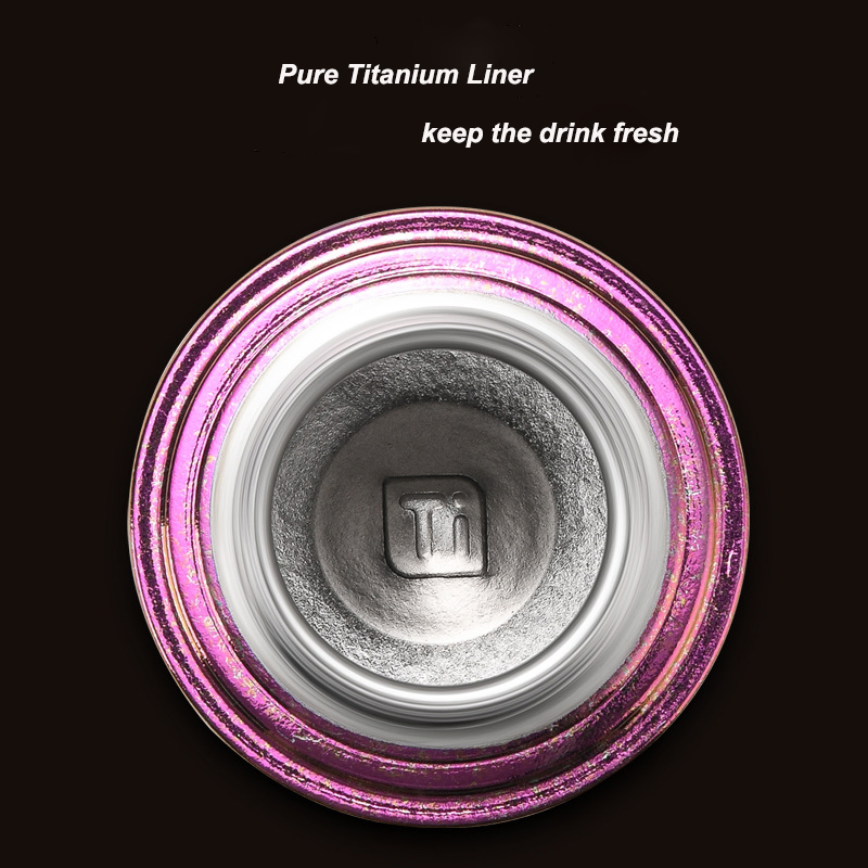 Pure Titanium Insulated Water Bottle Thermal Cup with Magnetic Cover