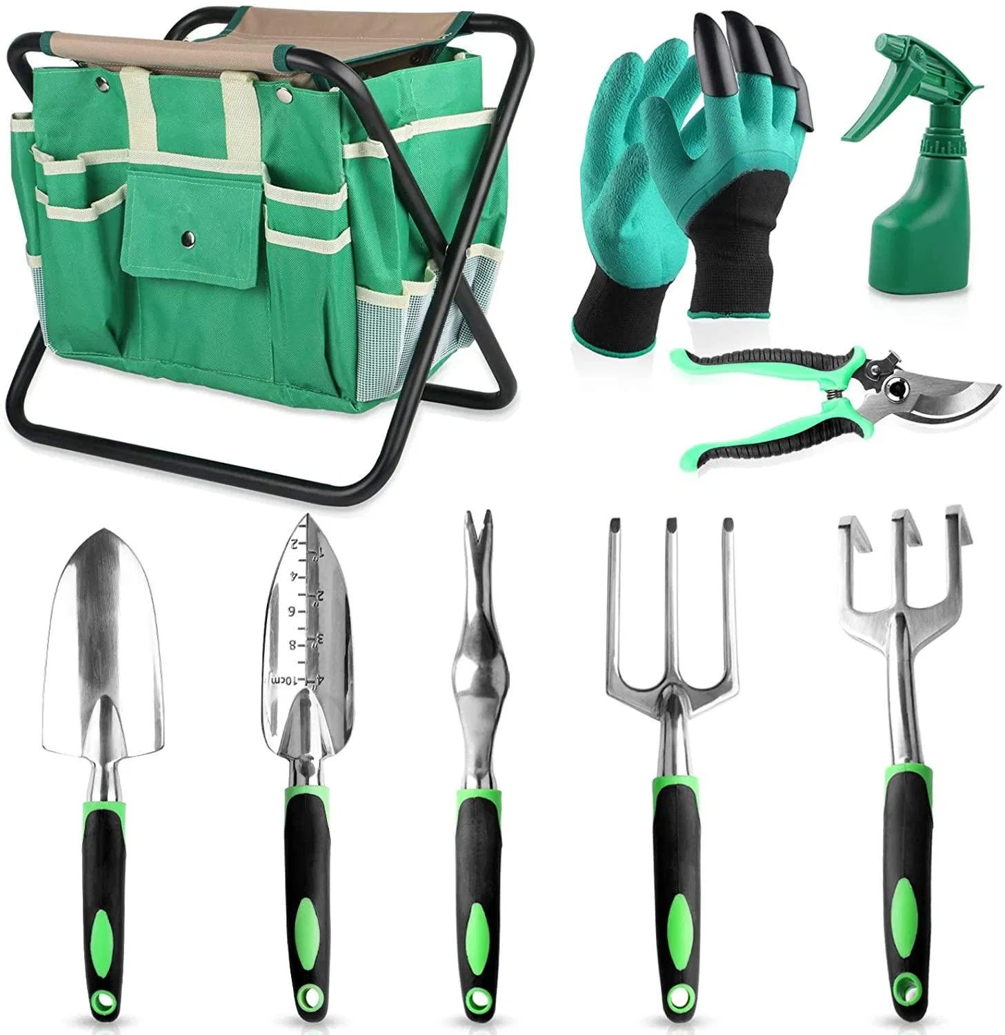 23 PCS Garden Tool Set Heavy Duty Comfortable TPR & PP Handle Garden Set with Mini Garden Tools