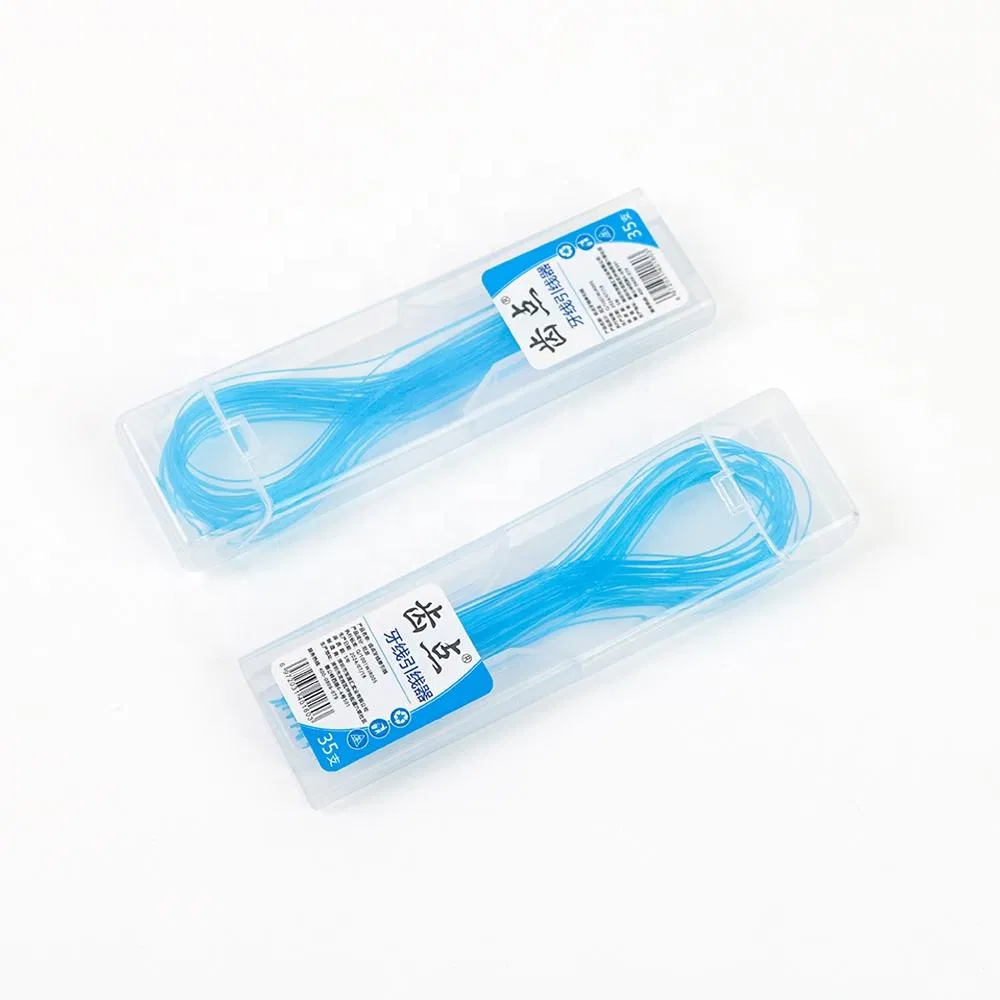 35PCS Dental Floss Threader Traction Line Nylon Loop Wire Between Orthodontic Bridges