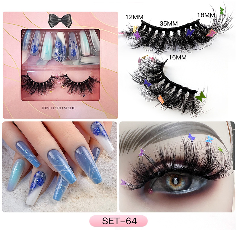 Wholesale Colored Party Use Faux Mink 8d Eyelashes