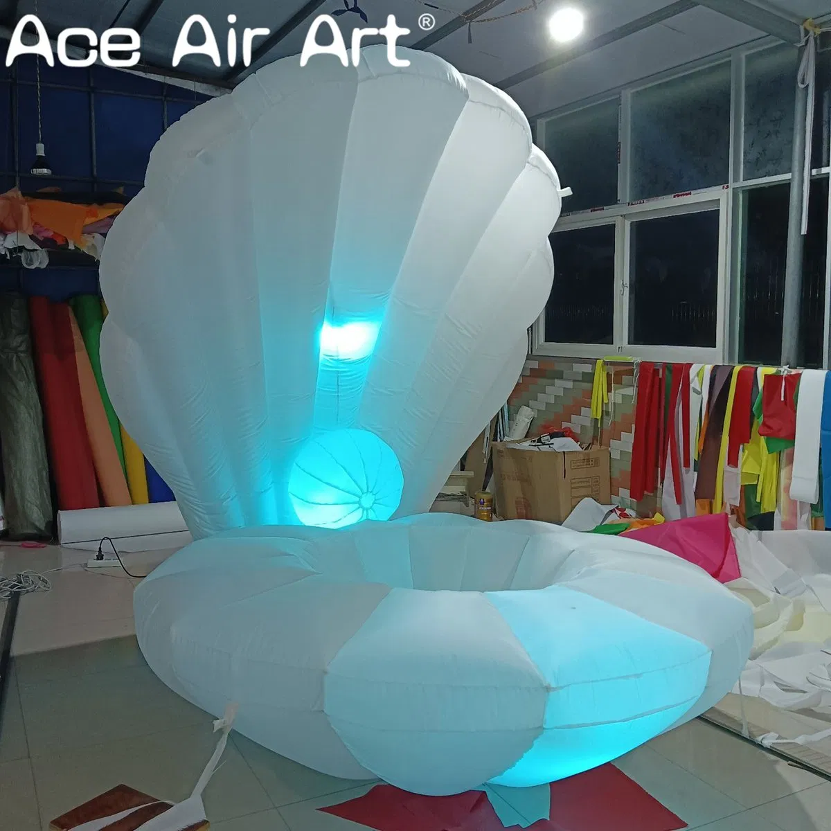 Customized Inflatable Shell Pearl Oyster with LED Light for Party Stage