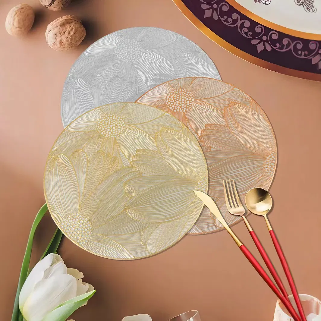 Wholesale New Designs Hot Stamping Elegant Decorative Anti-Scald Placemat