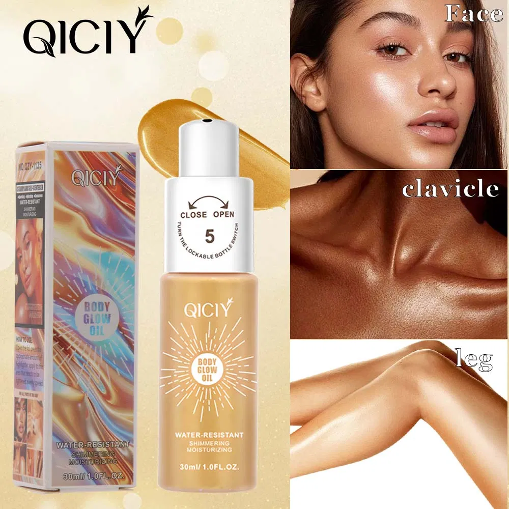 5 Color 30ml High Gloss Liquid Body Glow Oil