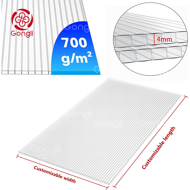 Sheet Transparent Roof Tiles Twin Hollow Sheet