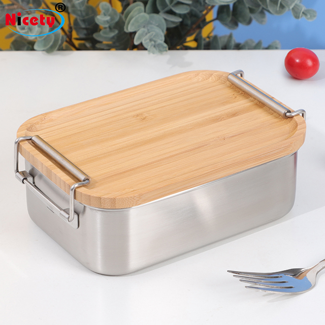 Exceptional Biodegradable Camping Sushi Burger Storage Bamboo Lid Lunch Box