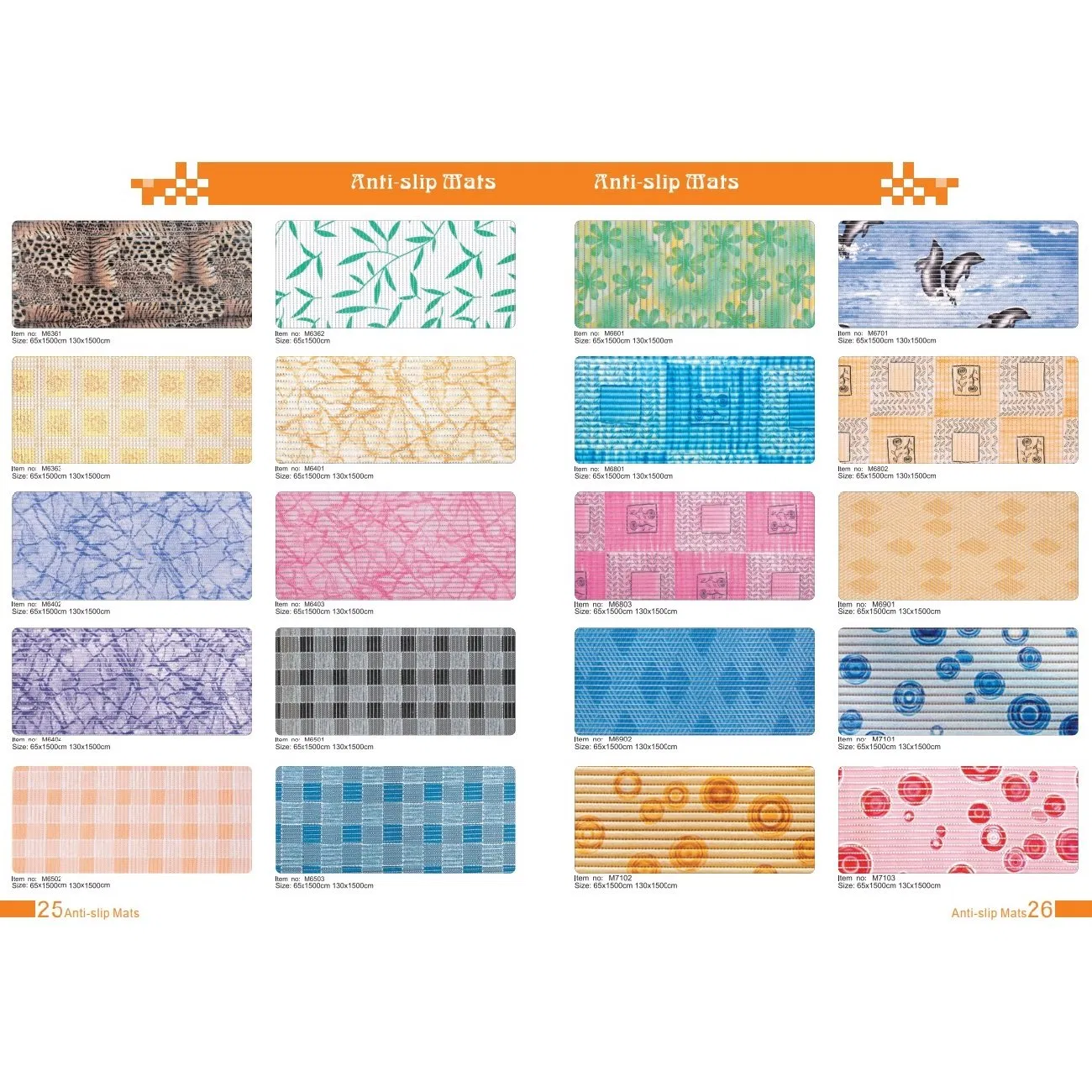 Modern Style Printed PVC Anti Slip Place Mat