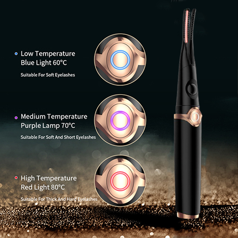Wholesale Custom Logo Cute Portable Rechargeable Electric Heated Eyelash Curler