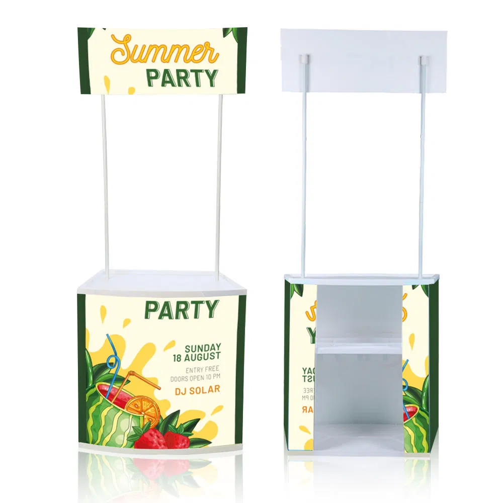 Factory Price Promotion Table Display Retail Portable Exhibition Display Easy Set up Counter Advertisement Table