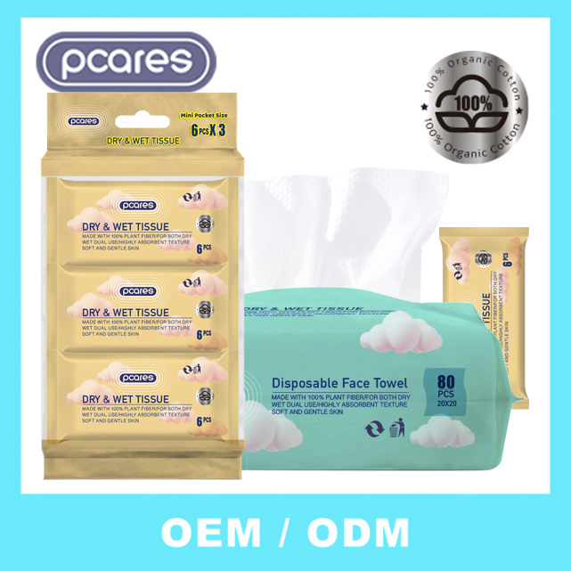 Soft Comfortable XL Disposable Facial Wash Towels Eco-Friendly Biodegradable Cotton Non-Woven Fabric Household Feminine Type
