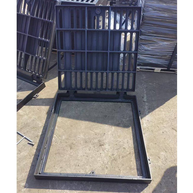 Customized Rectangle Ductile Cast Iron Hinged Type Manhole Cover Drain Grating