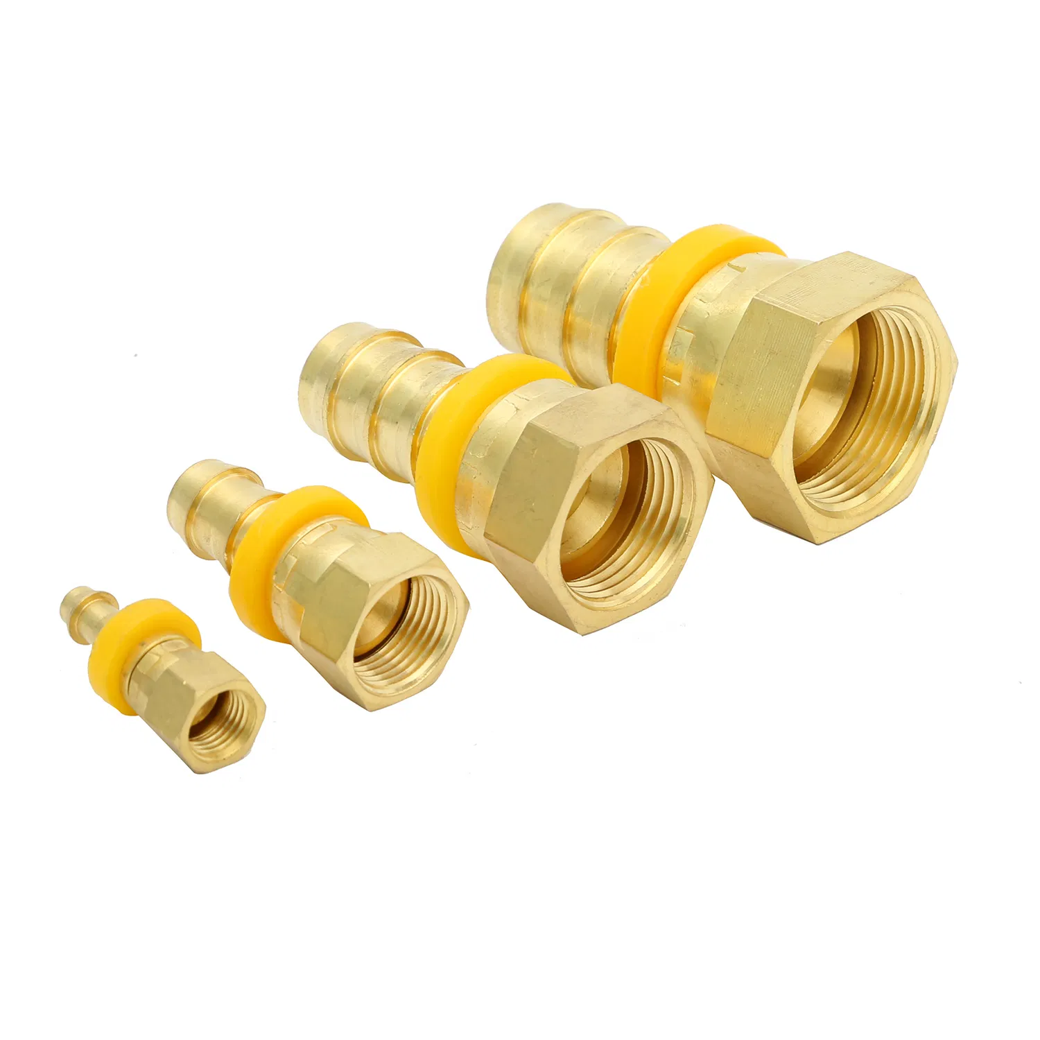 NPT Female Hydraulic Swivel Joint Brass Fittings Push Lock Hose Barb