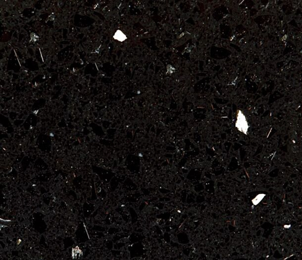 Sparkling Black/Crystal Black/Black Galaxy Quartz Stone Slab