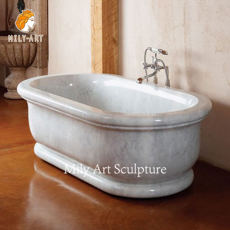 Черно-белая мраморная ванна Freestanding