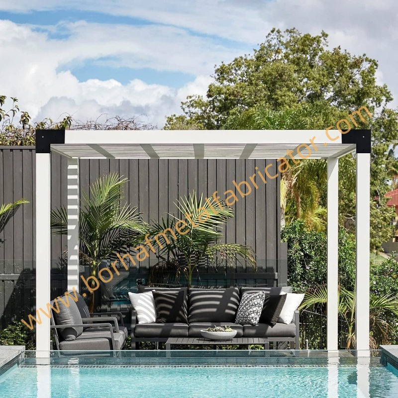 Outdoor Pergola Hardware Bracket for Elevated Stand Solid Steel Wooden Gazebo