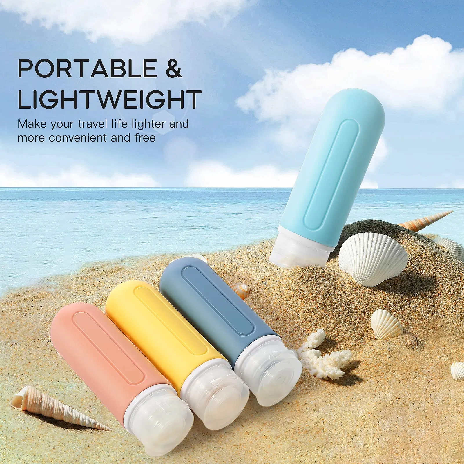 Toiletries Tsa Approved 3oz Leak Proof Silicone Containers Travel Bottles