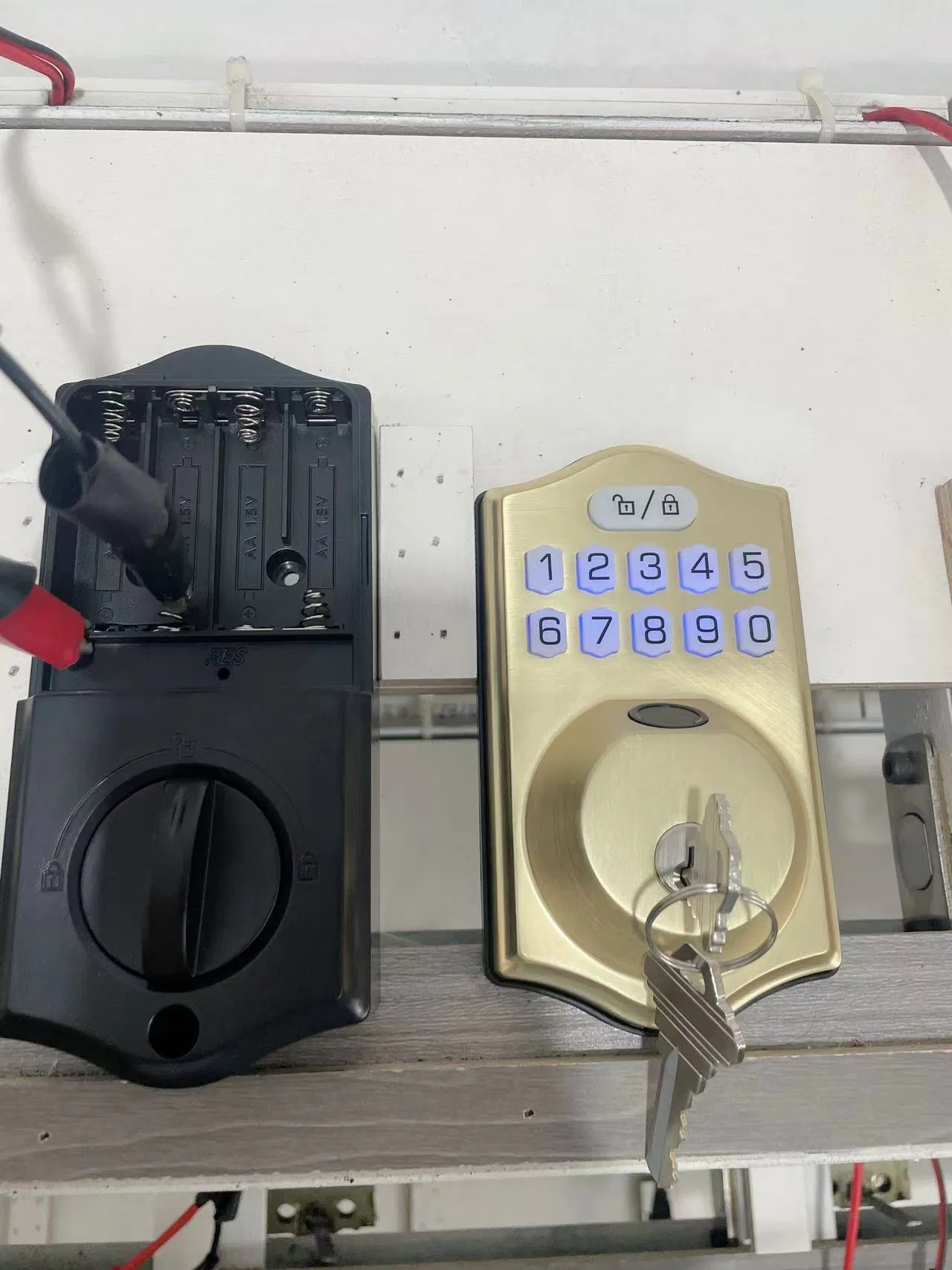 Keyless Entry Door Lock with Keypad - Smart Deadbolt Lock for Front Door with 2 Keys - Auto Lock - Easy Installation -Gold, Satin Brass