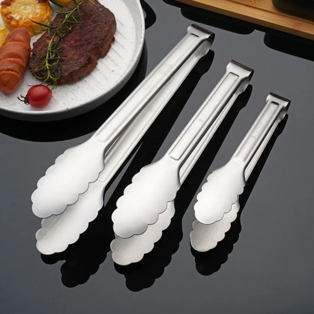 Multi-Functional Barbecue Accessories Stainless Steel BBQ Tongs Fried Food Clip Kitchen Tongs
