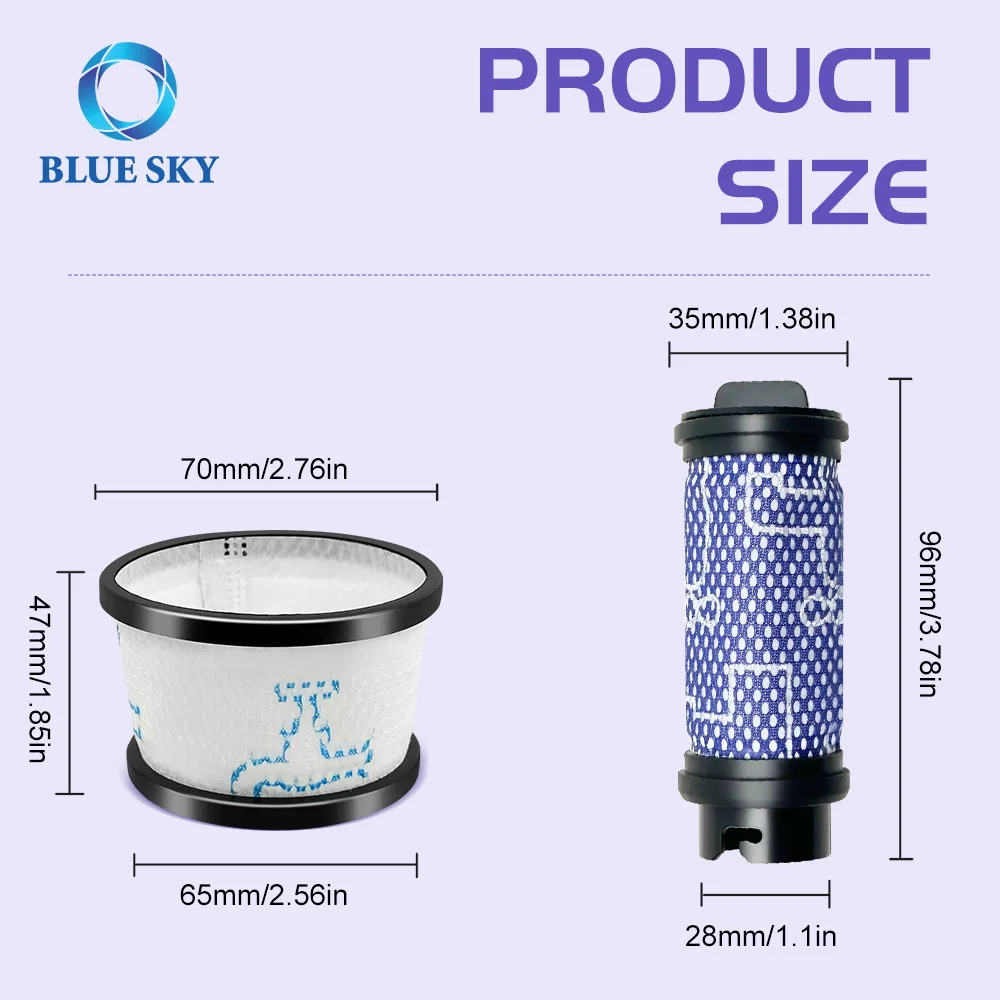 Vacuum Dust Bin Filter S600 S6p Part Accessories White Purple Primary Filter Fit for Inse S600 S6p S6 N5 Cordless Vacuum Cleaner