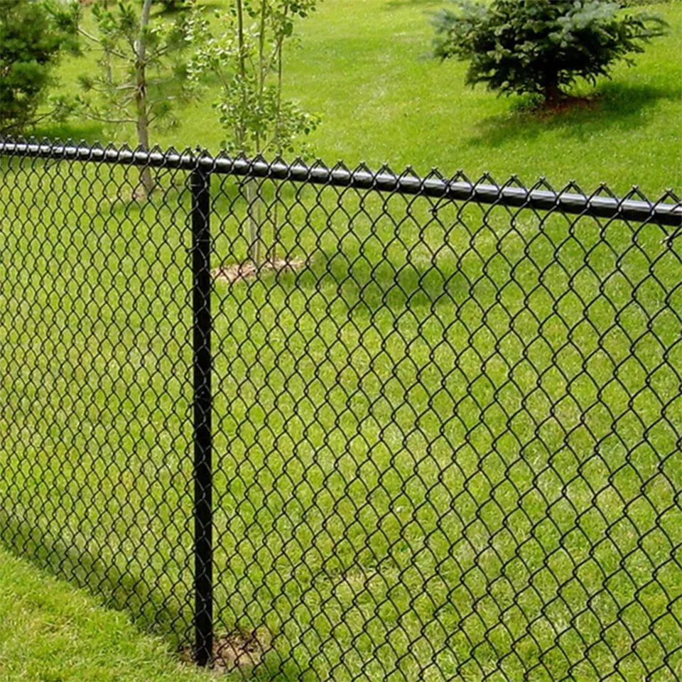 Wholesale Used 6FT Black Animal Weaving Chain Link Fence and Poles 100 Meter Roll
