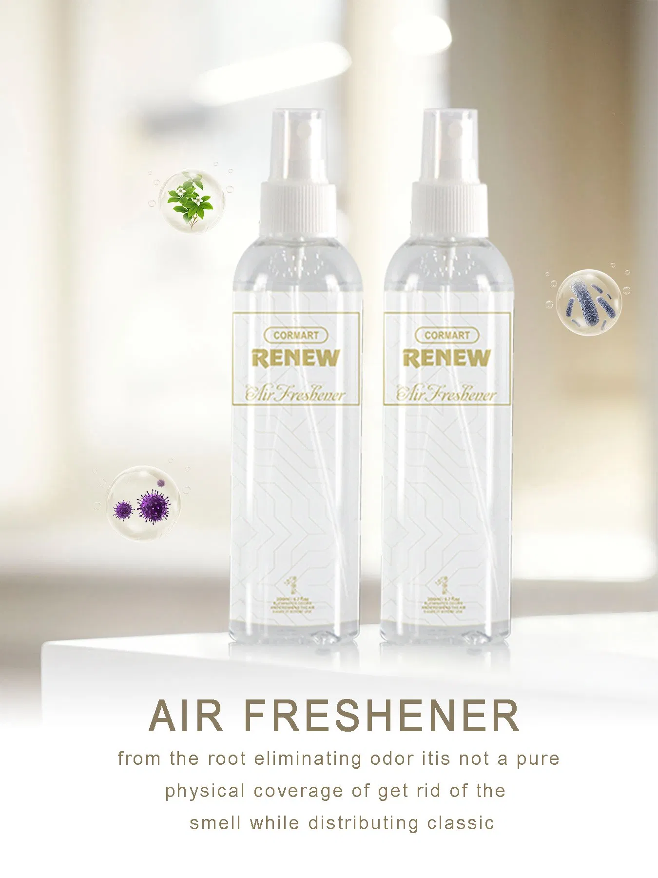 7oz Car Bathroom Home Custom Air Cooler Add Water Pressure Automatic ABS Rose Perfume Dispenser Air Freshener Spray