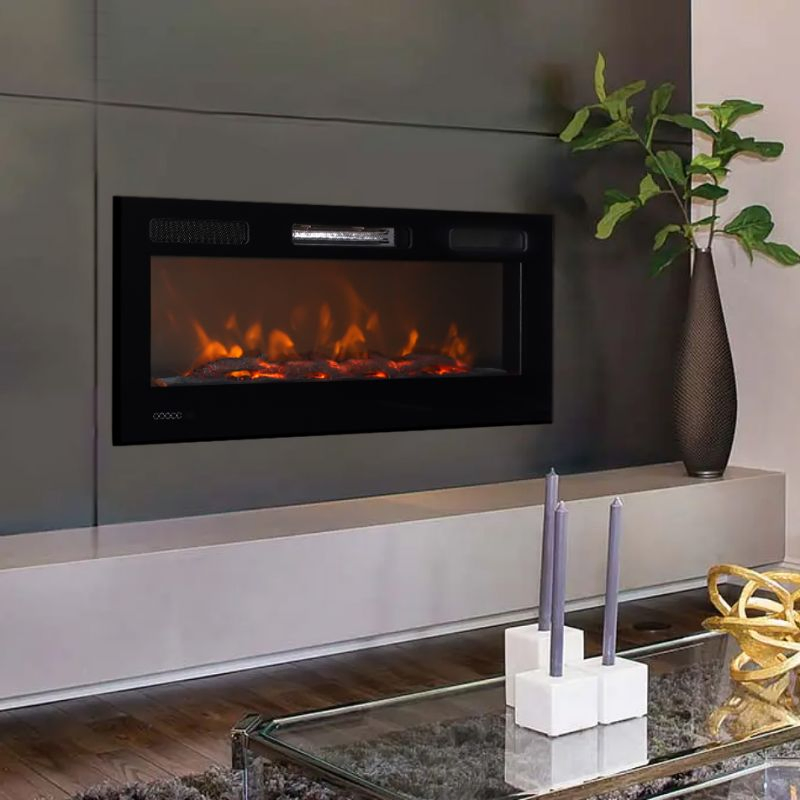 Wholesale Modern Control Decor Flame Built in Wall Recessed Electric Fire Place