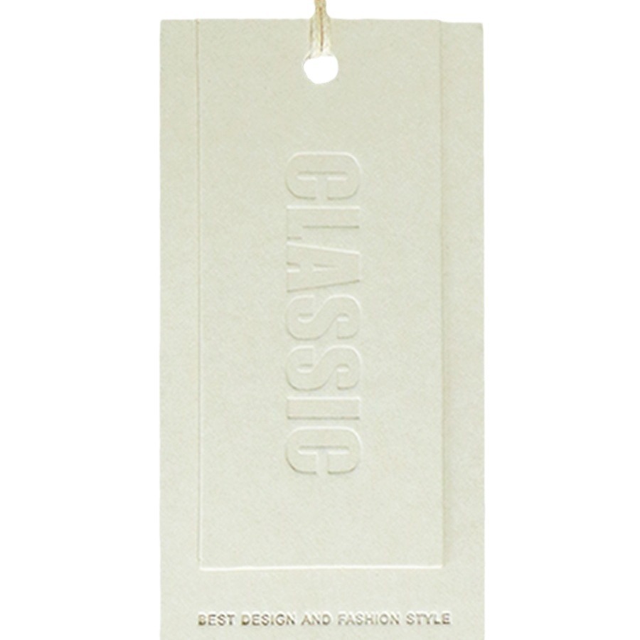 Бирки бумажные для одежды с логотипом и тиснением