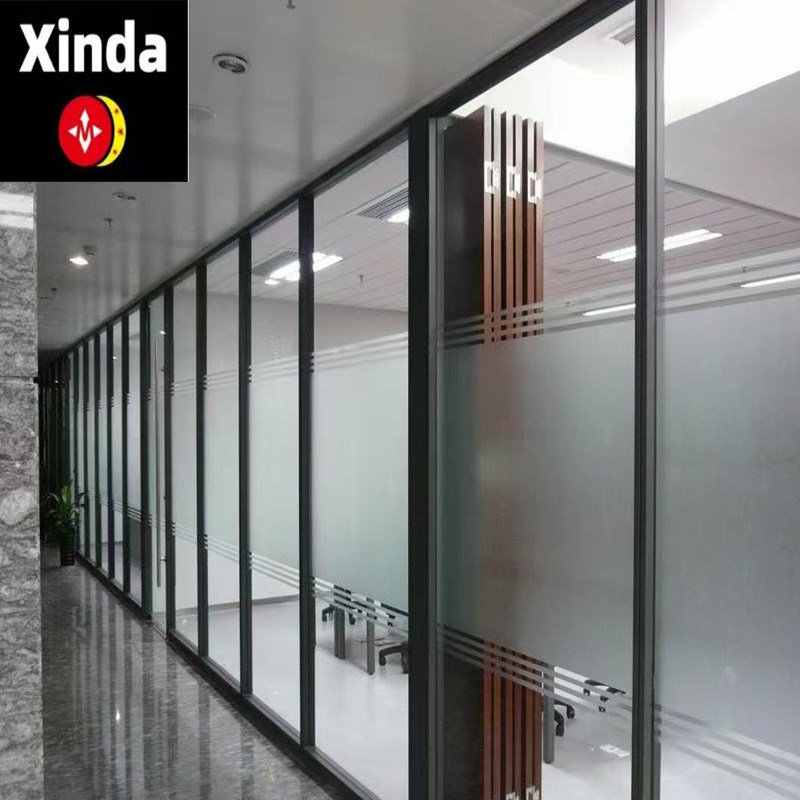 Modern Frameless Glass Office Partition Soundproof Custom Wall Divider High-Quality Construction Factory-Direct Low Prices