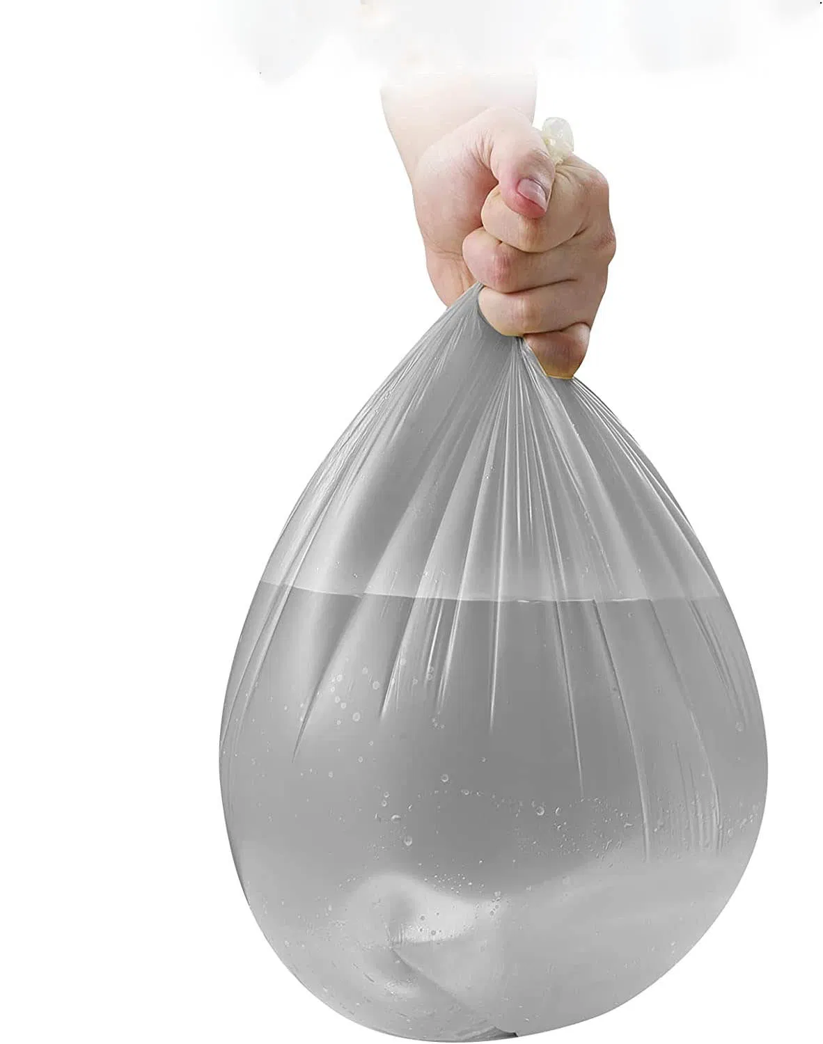 Custom Plastic Large Reusable T-Shirt Grey Trash Garbage Bags Strong Rubbish Bags