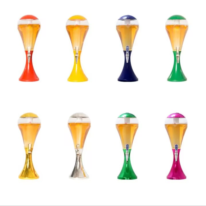 Wholesale Custom Logo Blue Red Black Green 2.5L 3L 4L 5L Luminous Beer Juice Tabletop Drink Dispenser Tower for Bar Party
