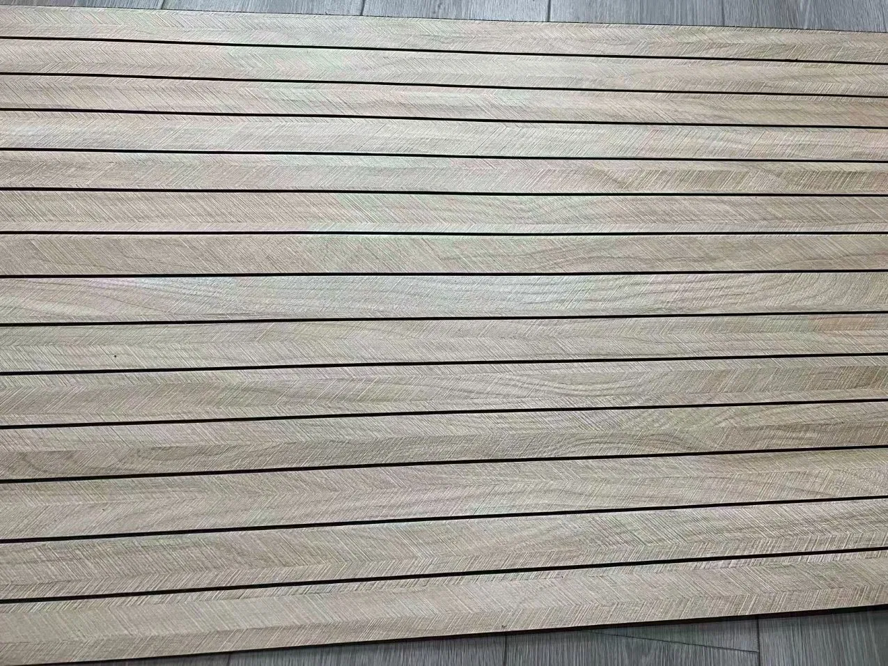 Wood Grain Grille Panel Peel Stick Wall Sticker Grille Decorative Stickers for Living Room TV Decoration