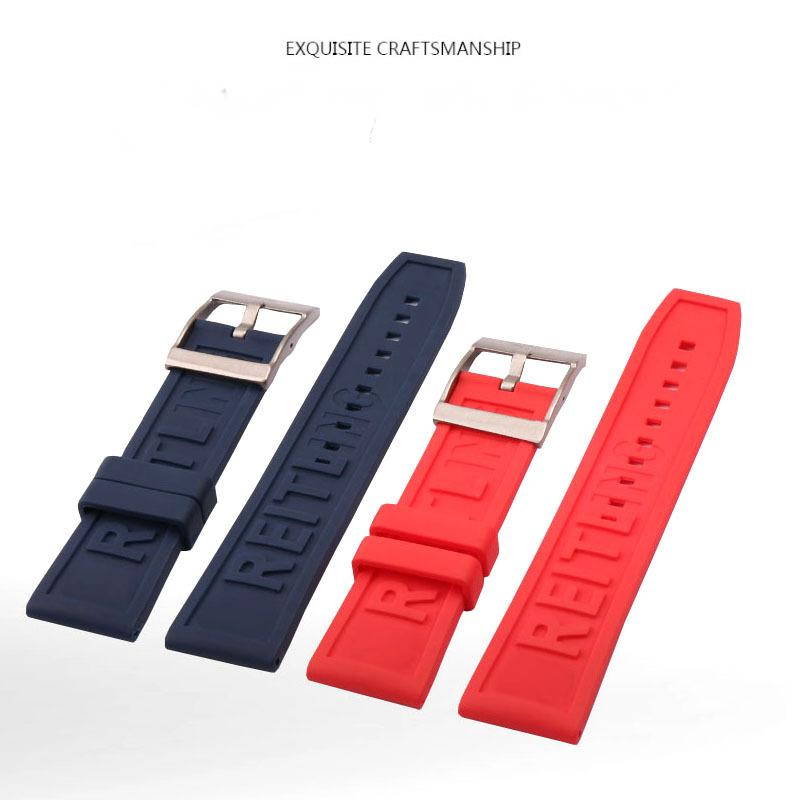 Compatible Breitling Avenger Blackbird Reconnaissance Aircraft Silicone Watch Strap for Men's Watches, Accessories 22-24mm