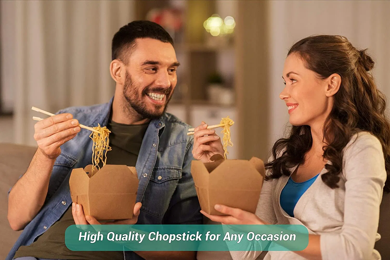 Wholesale Disposable Round Bamboo Chopsticks with Custom Logo