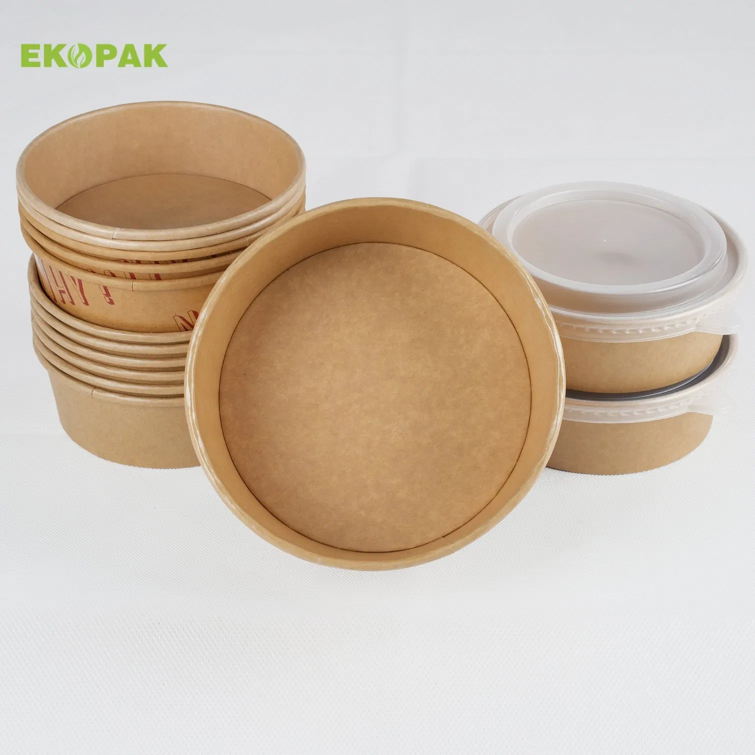 Custom Logo Compostable Disposable Takeaway Salad Bowl with Lid