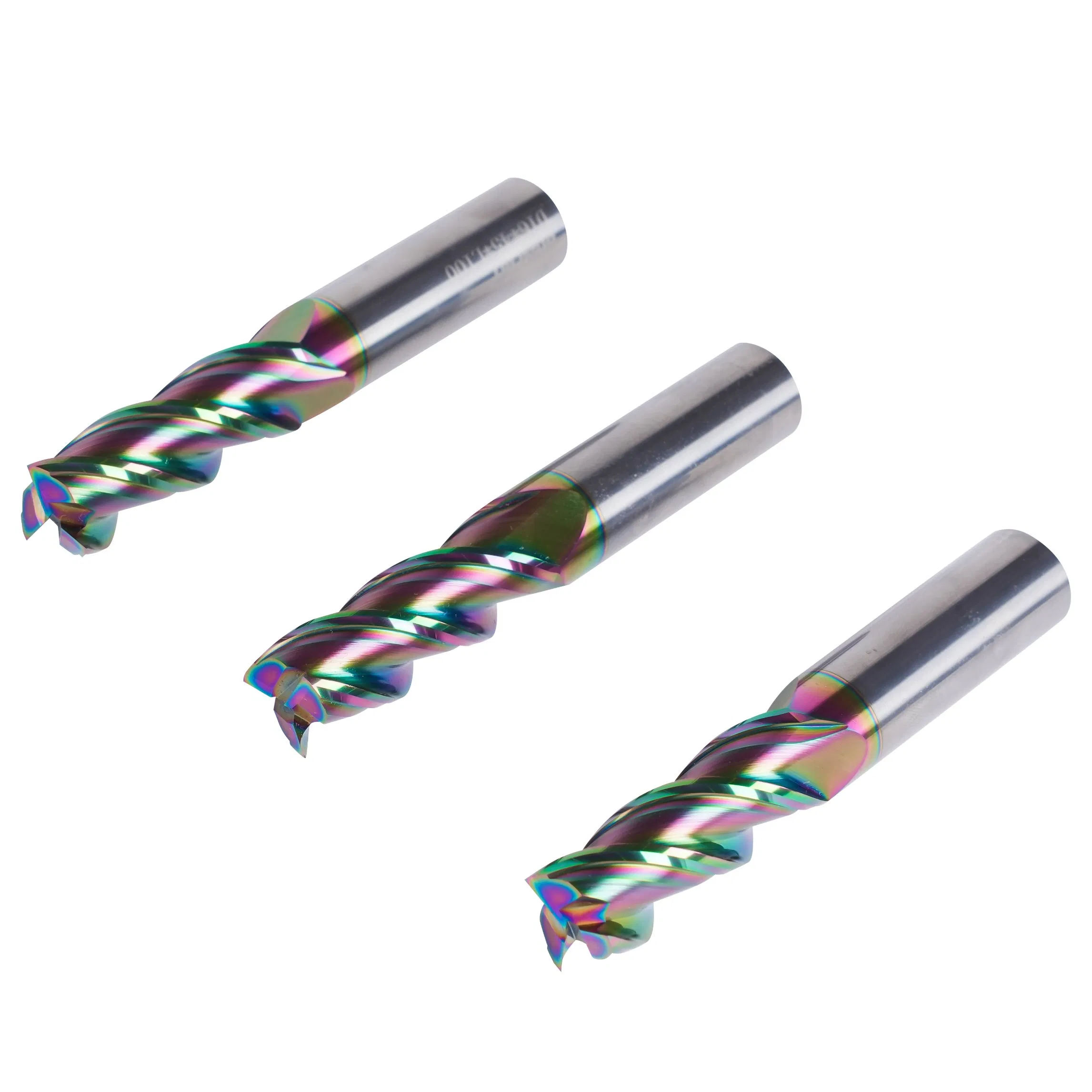Carbide Aluminum Endmills HRC55 Three Flutes Flat Dlc Coated Cutting Tool