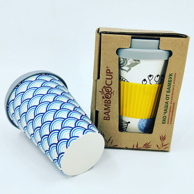 Экологичная чашка для кофе из бамбукового волокна, 12 oz