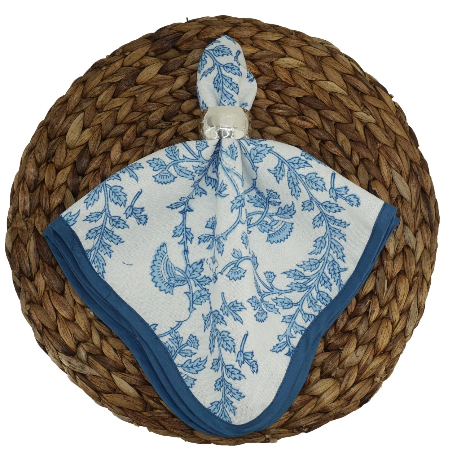 Blue Bound Scallop Napkins Hotel Napkin Cloths Wedding Tables Cloths